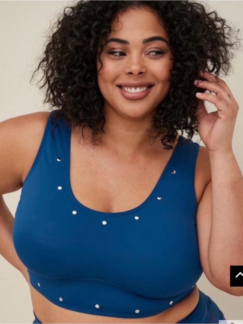 Torrid Studded Scoop Neck Swim Top